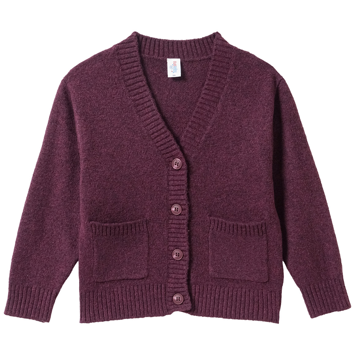 Mädchen Feinstrickjacke unifarben von Topolino