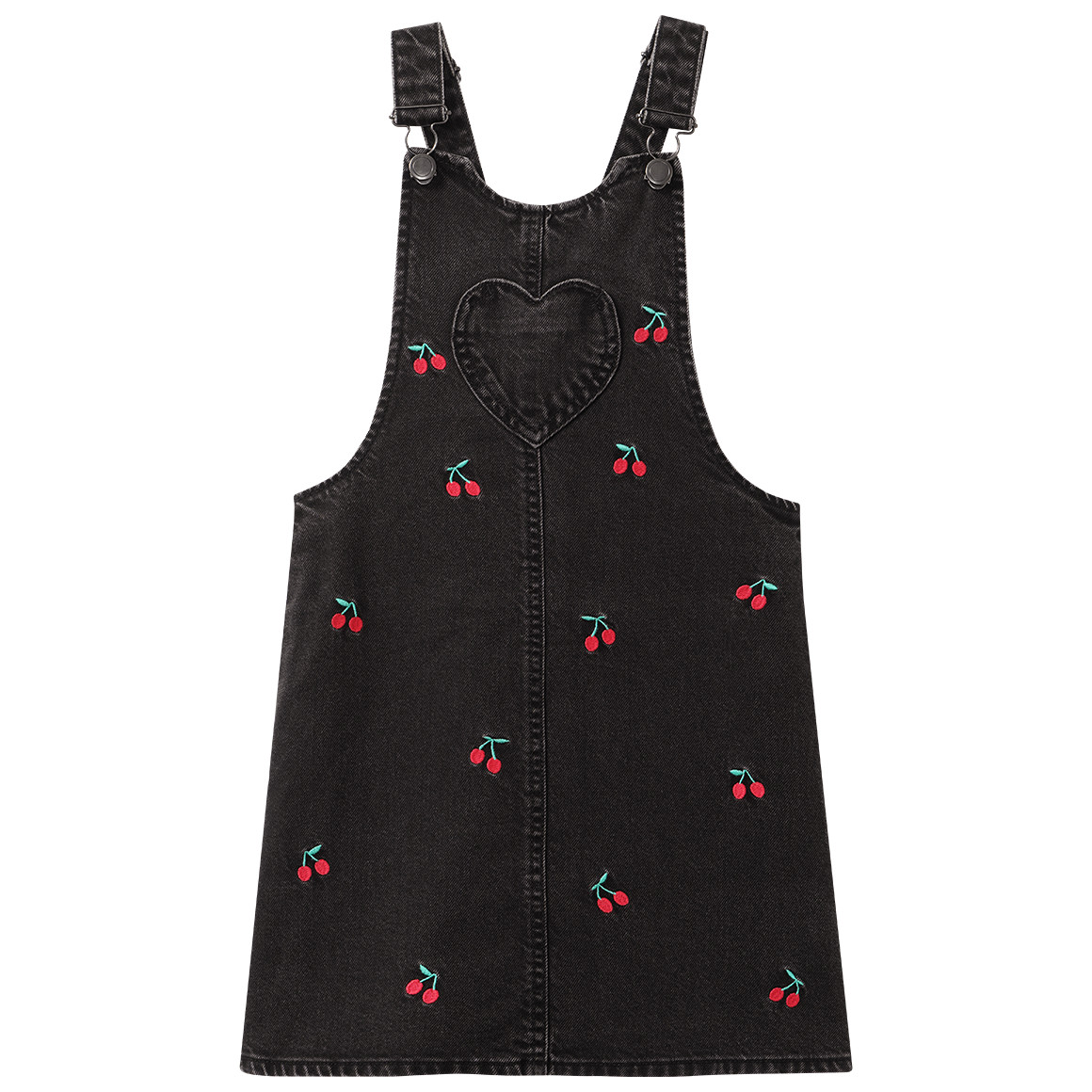 Mädchen Jeanskleid mit Kirschen-Stickerei von Topolino