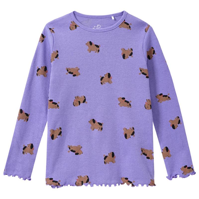 Mädchen Langarmshirt mit Hunde-Allover von Topolino