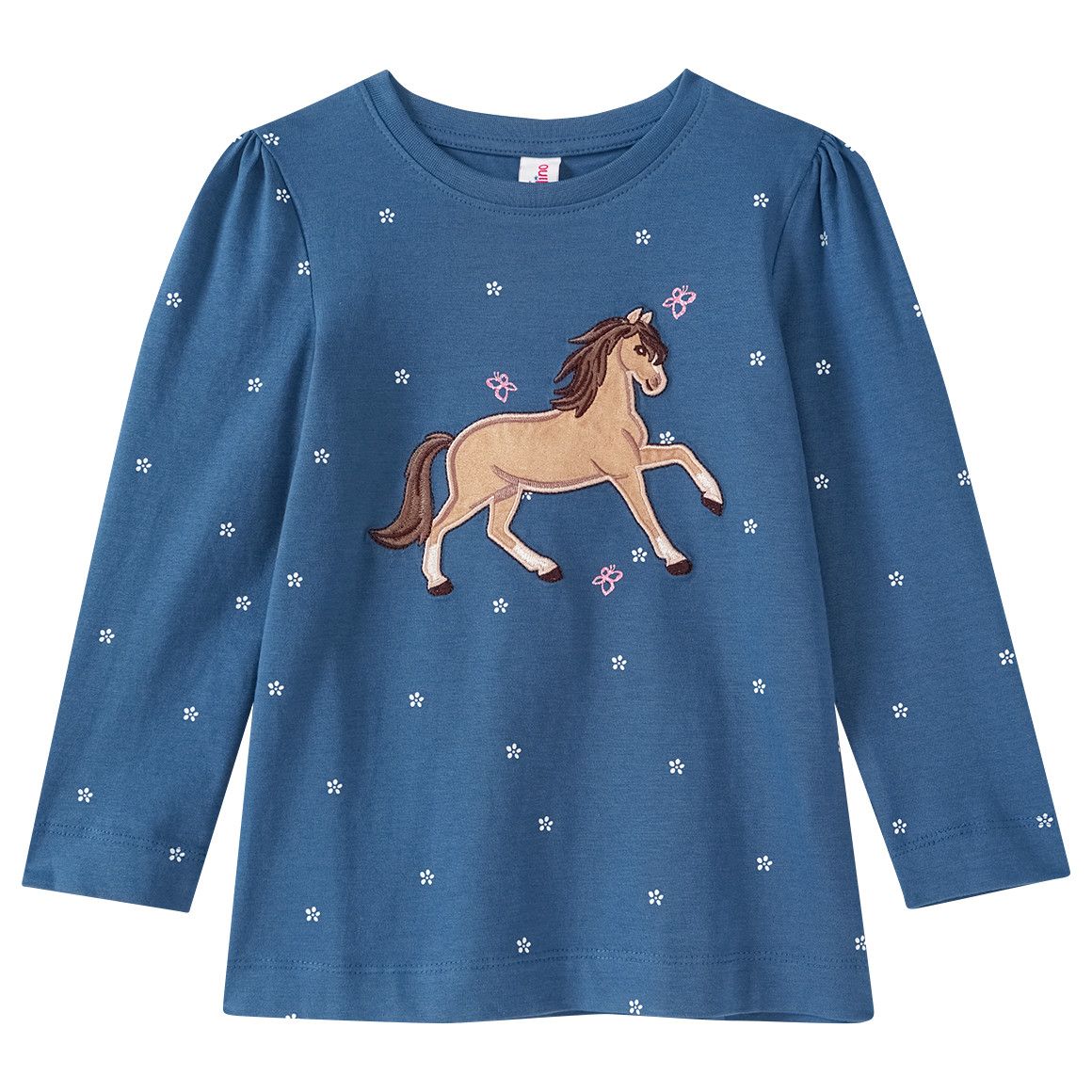 Mädchen Langarmshirt mit Pferde-Applikation von Topolino