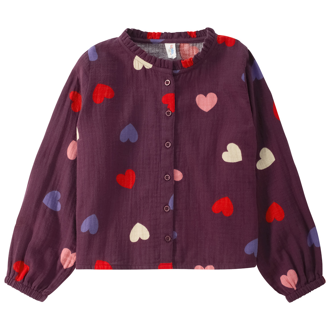 Mädchen Musselin-Bluse mit Herz-Allover Mädchen Musselin-Bluse mit Herz-Allover von Topolino
