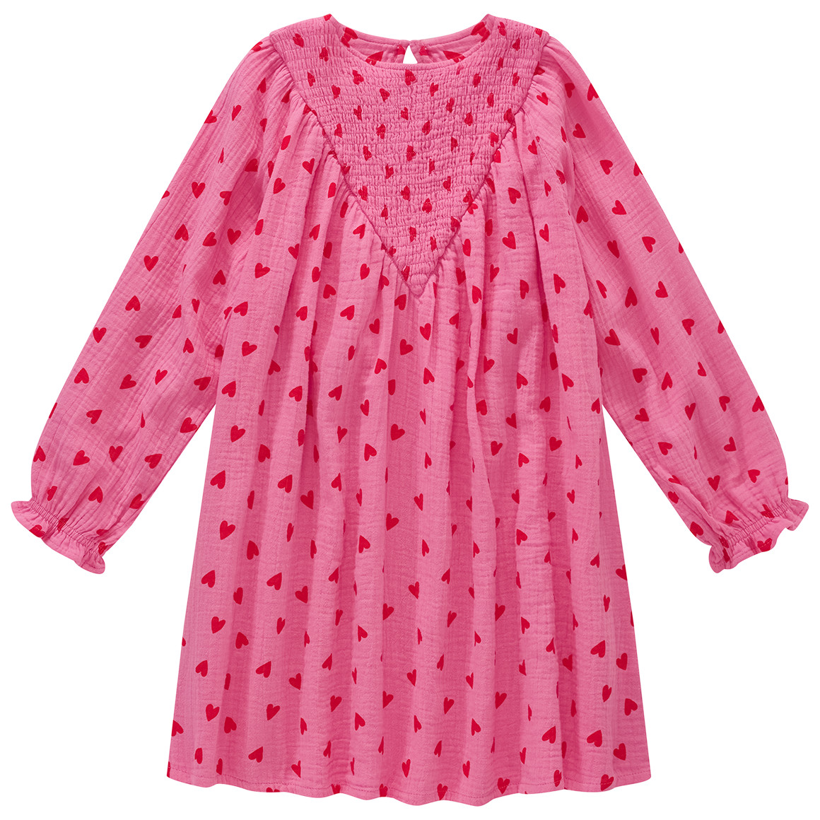 Mädchen Musselin-Kleid mit Herzchen-Print von Topolino