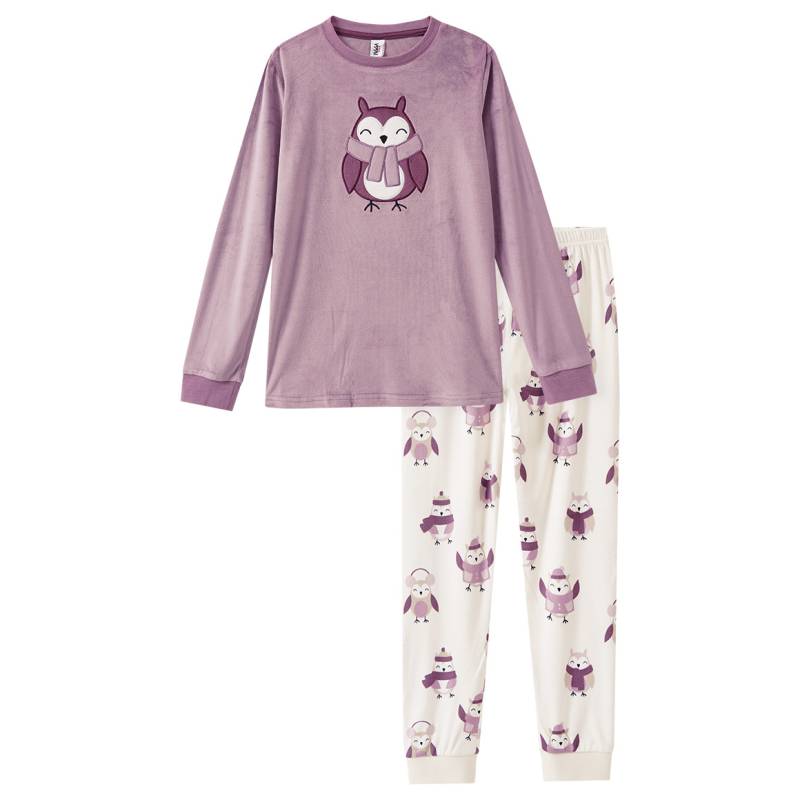 Mädchen Nicki-Schlafanzug mit Eulen-Motiv von Topolino
