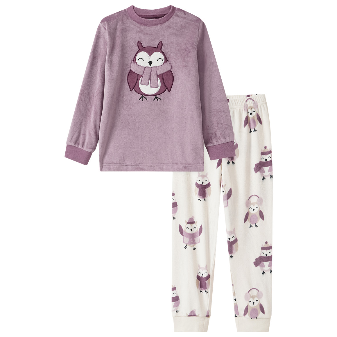 Mädchen Nicki-Schlafanzug mit Eulen-Motiv von Topolino
