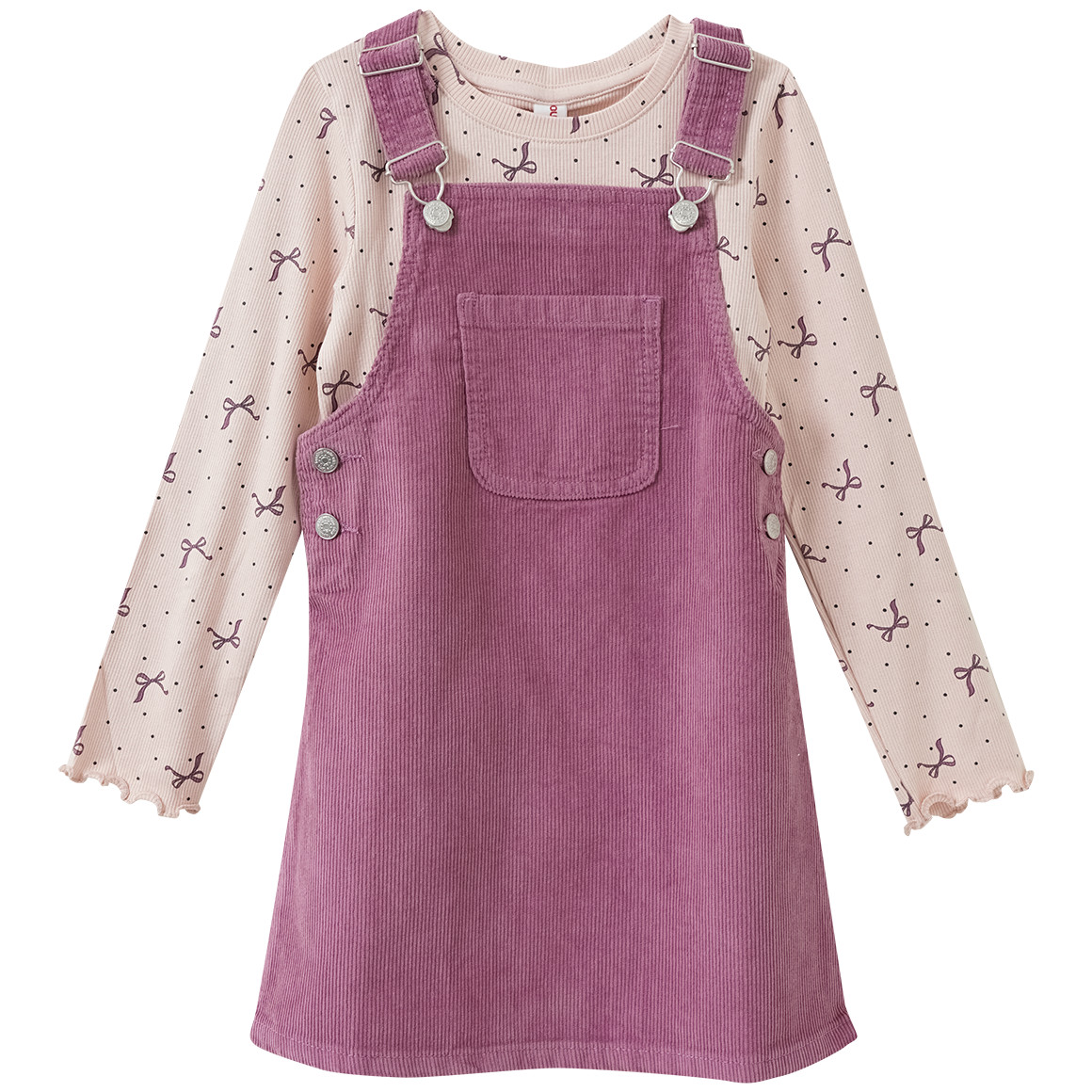 Mädchen Set mit Latzkleid und Langarmshirt von Topolino