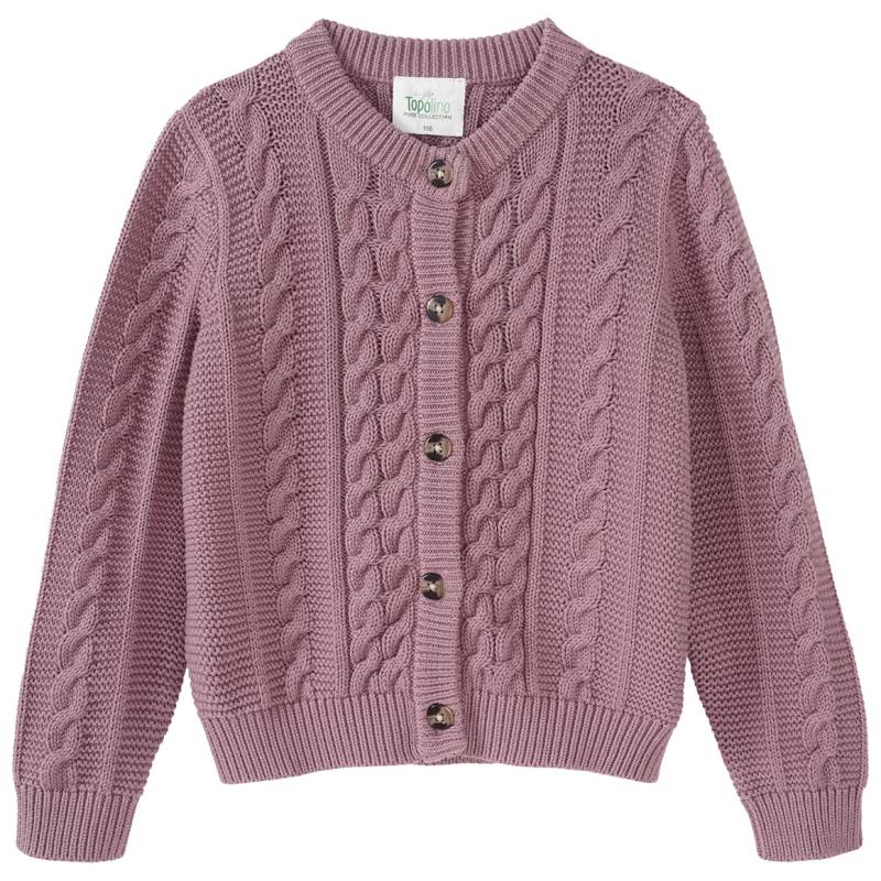 Mädchen Strickjacke mit Zopfstrickmuster von Topolino