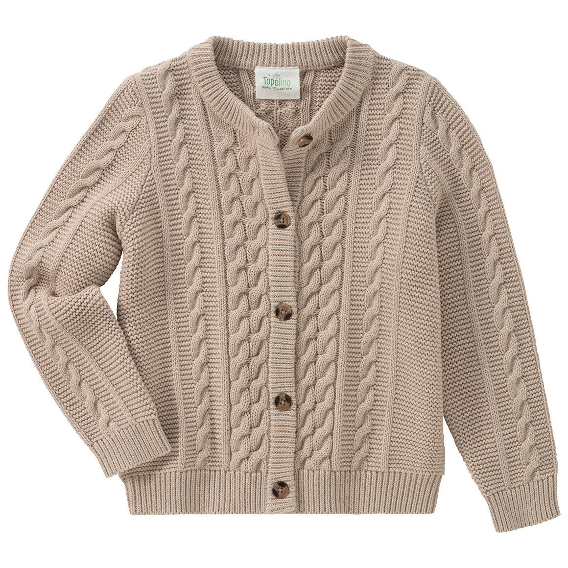 Mädchen Strickjacke mit Zopfstrickmuster von Topolino