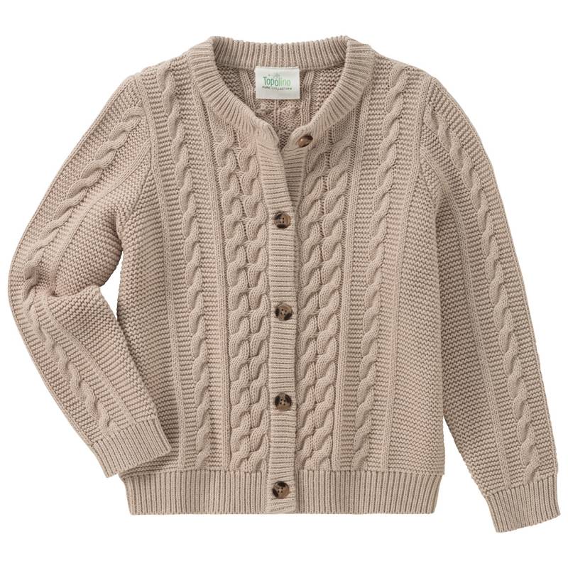 Mädchen Strickjacke mit Zopfstrickmuster von Topolino