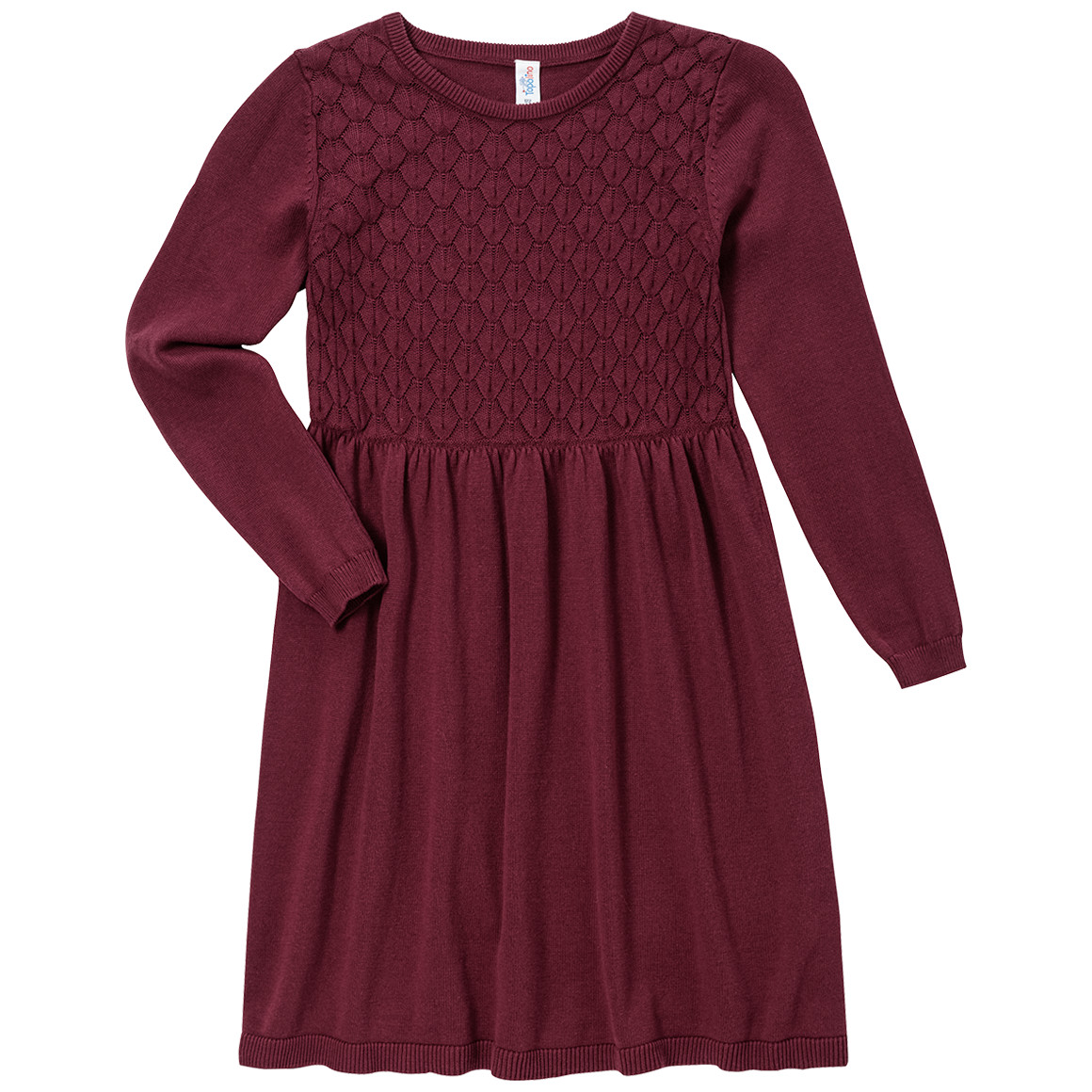 Mädchen Strickkleid mit Wabenstruktur von Topolino