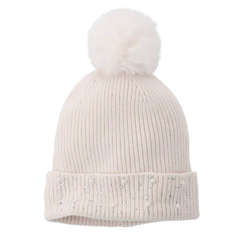 Mädchen Strickmütze mit Perlen-Applikation von Topolino