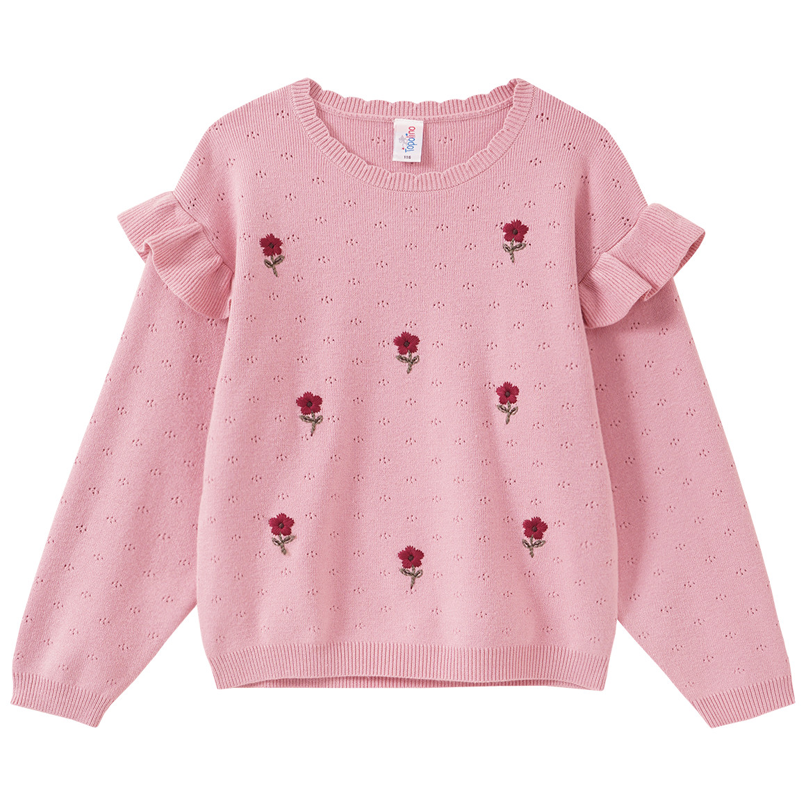 Mädchen Strickpullover mit Ajour-Muster von Topolino