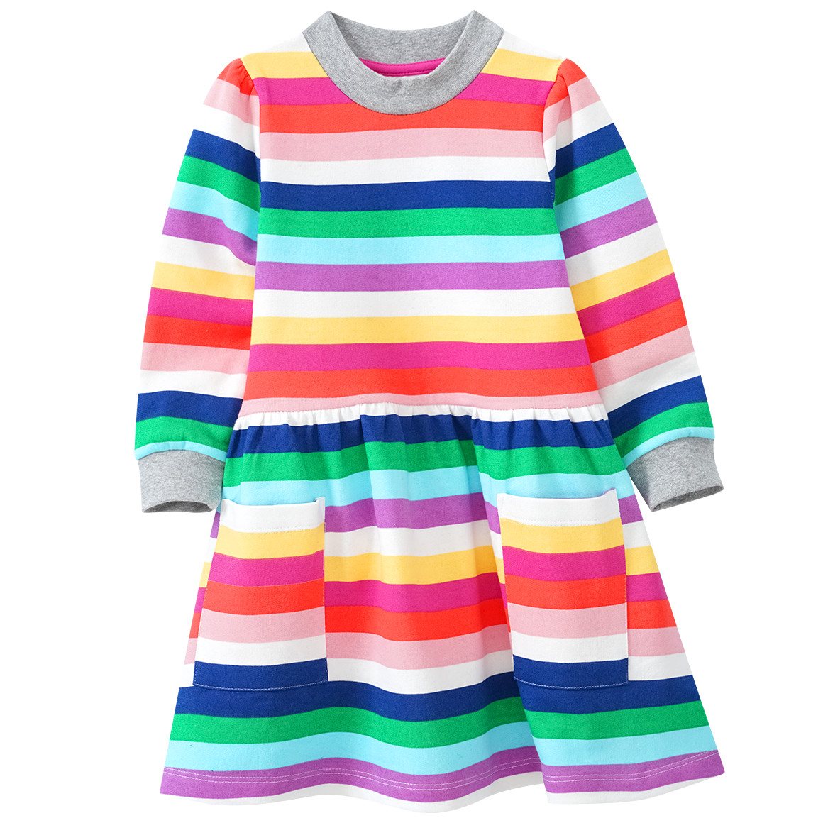 Mädchen Sweatkleid in bunten Regenbogenfarben von Topolino