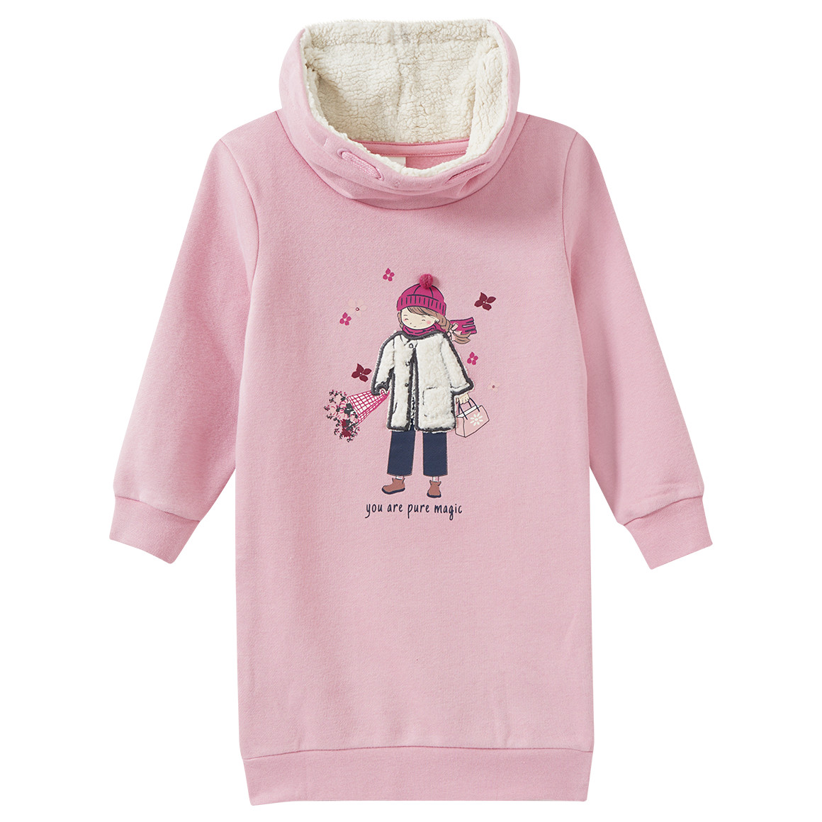 Mädchen Sweatkleid mit Schalkragen von Topolino