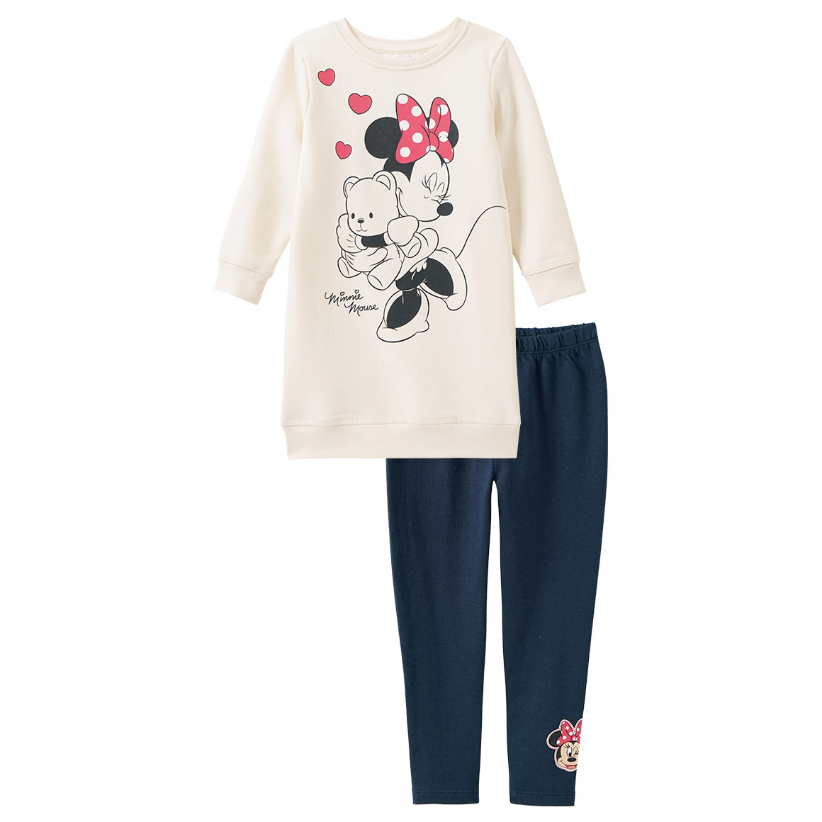 Minnie Maus Set mit Sweatkleid und Leggings von Topolino