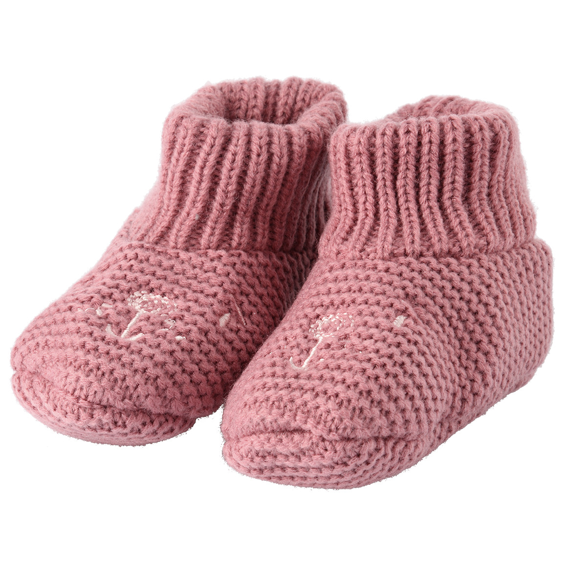 1 Paar Baby Hausschuhe mit Bären-Gesicht von Topomini