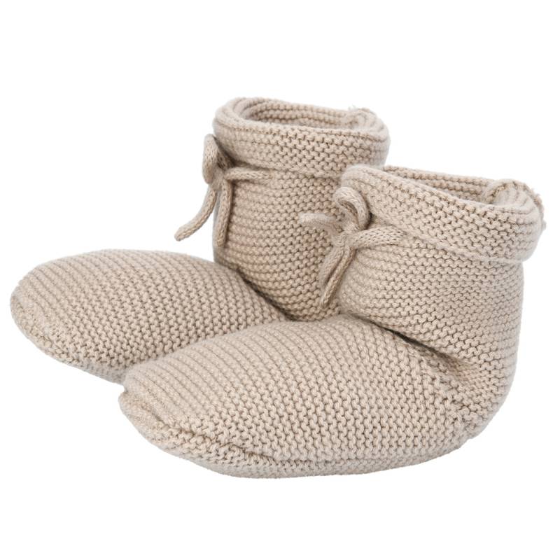1 Paar Baby Strickschühchen mit Schnürung 1 Paar Baby Strickschühchen mit Schnürung von Topomini