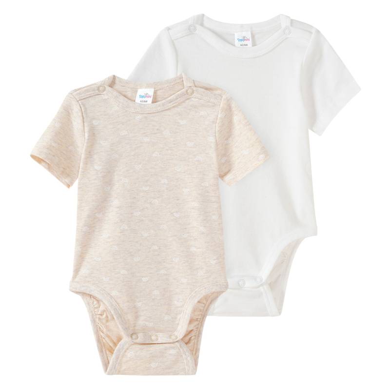 2 Baby Bodys mit Bio-Baumwolle von Topomini