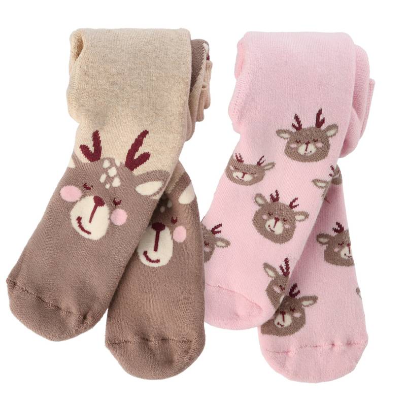 2 Baby Frottee-Strumpfhosen mit Motiven 2 Baby Frottee-Strumpfhosen mit Motiven von Topomini