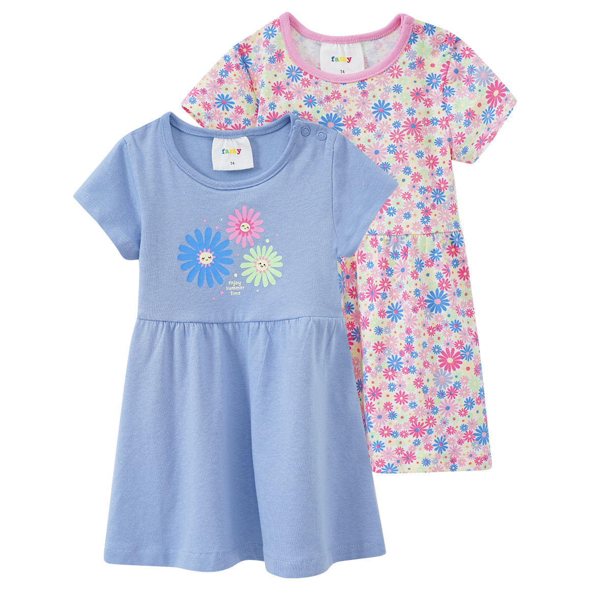 2 Baby Kleider mit Sommer Prints von Topomini