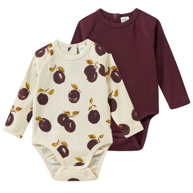 2 Baby Langarmbodys mit Ripp-Struktur 2 Baby Langarmbodys mit Ripp-Struktur von Topomini