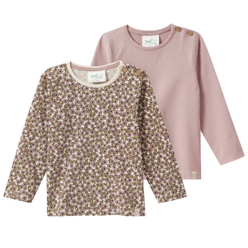 2 Baby Langarmshirts mit Bio-Baumwolle von Topomini