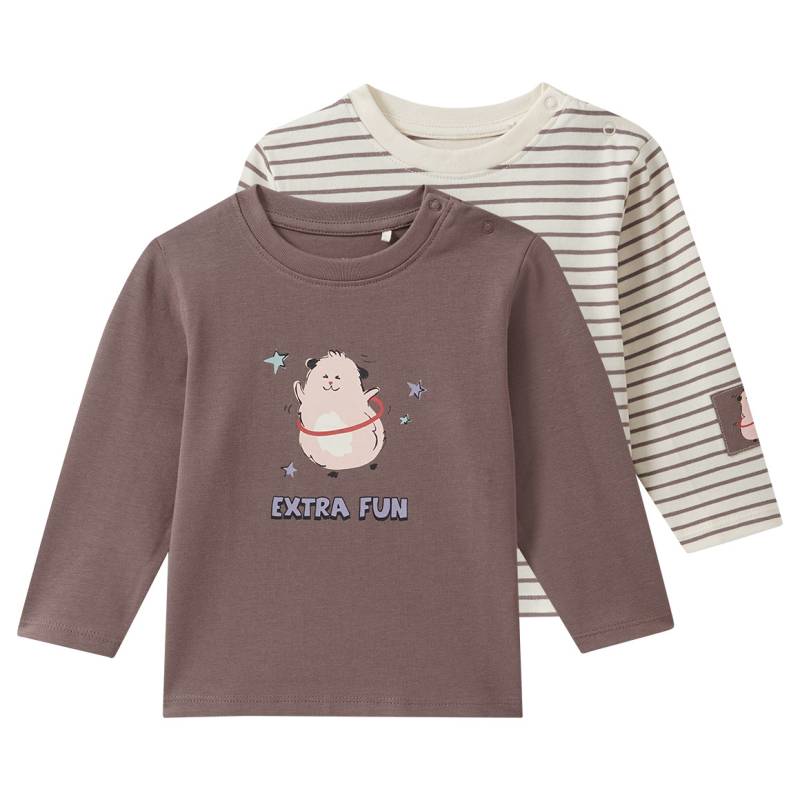 2 Baby Langarmshirts mit Tier-Motiv 2 Baby Langarmshirts mit Tier-Motiv von Topomini