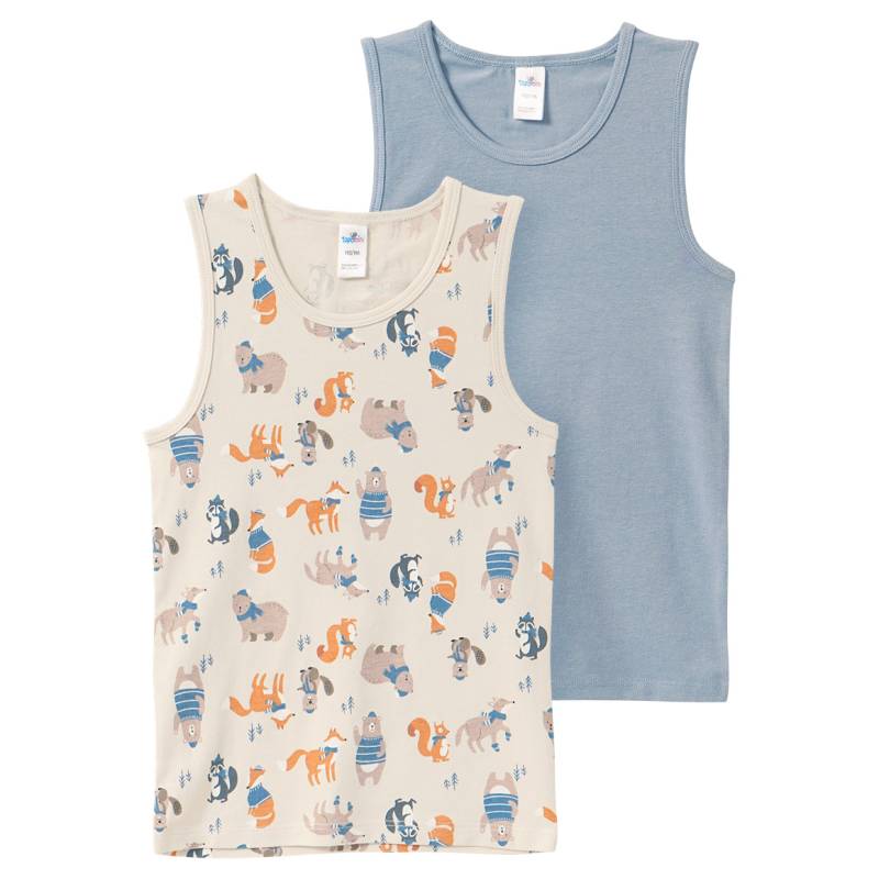 2 Baby Unterhemden in verschiedenen Dessins von Topomini