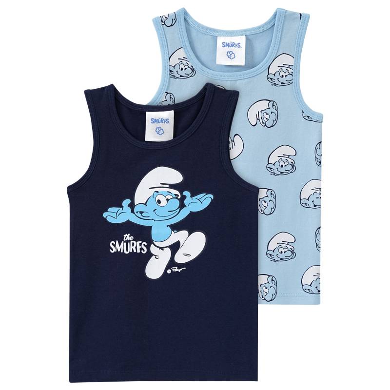 2 Die Schlümpfe Unterhemden mit Print von Topomini