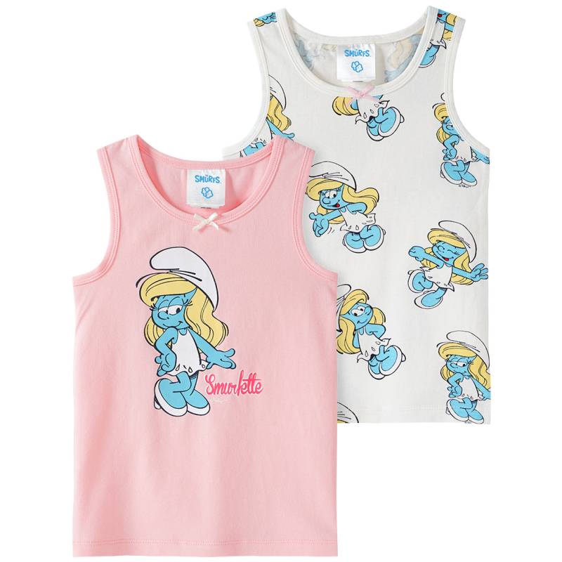 2 Die Schlümpfe Unterhemden mit Zierschleife von Topomini