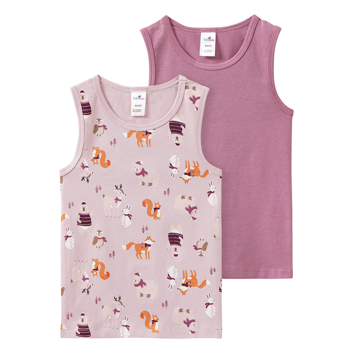 2 Mädchen Unterhemden im Doppelpack von Topomini