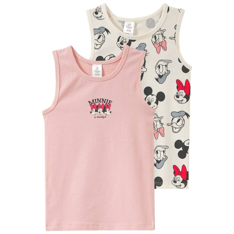 2 Minnie Maus Unterhemden mit Bio-Baumwolle von Topomini