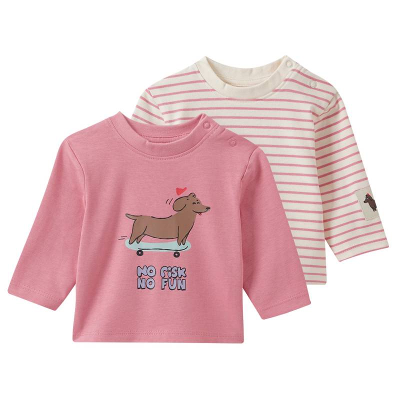 2 Newborn Langarmshirts mit Tier-Motiv von Topomini