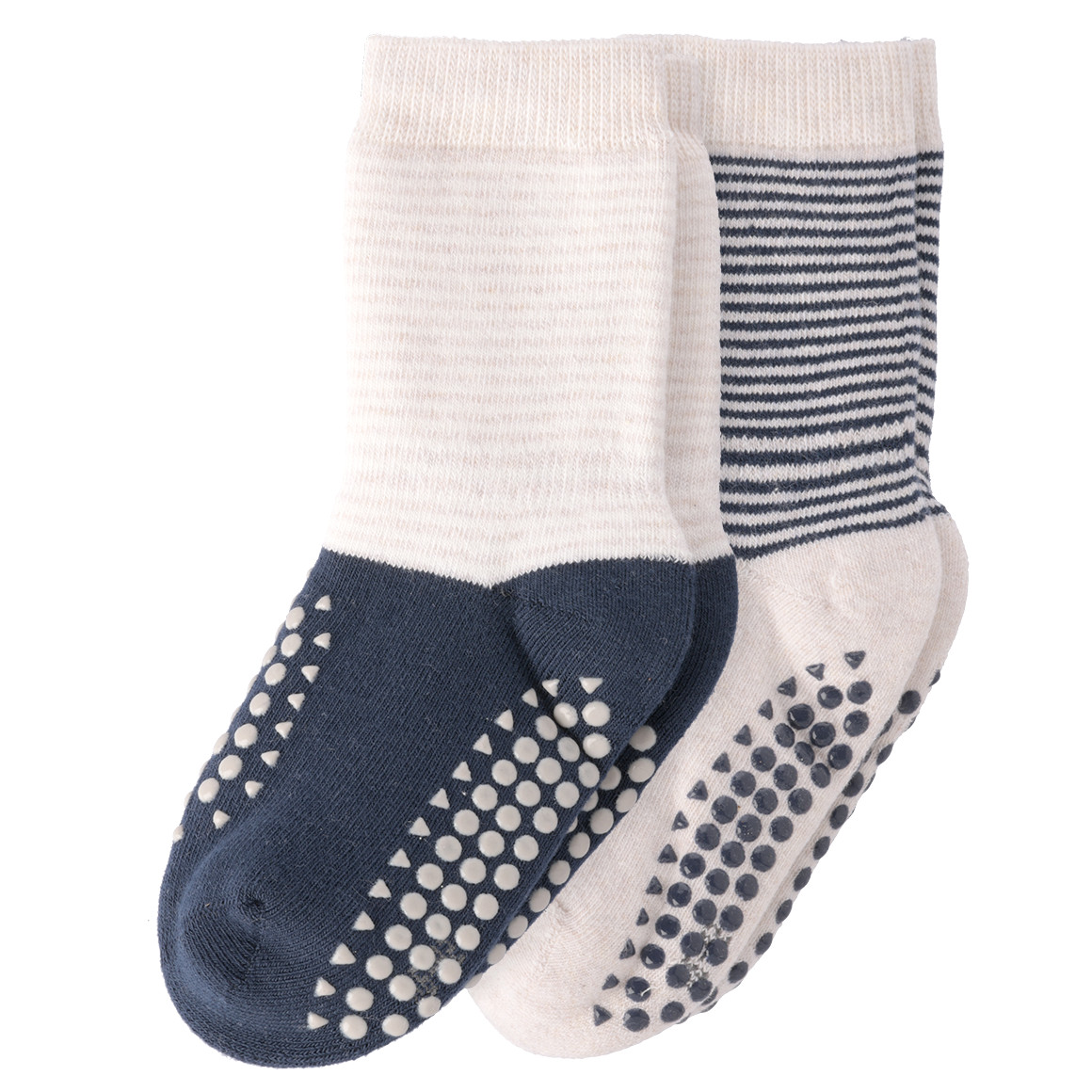 2 Paar Baby Krabbelsocken mit Streifen von Topomini