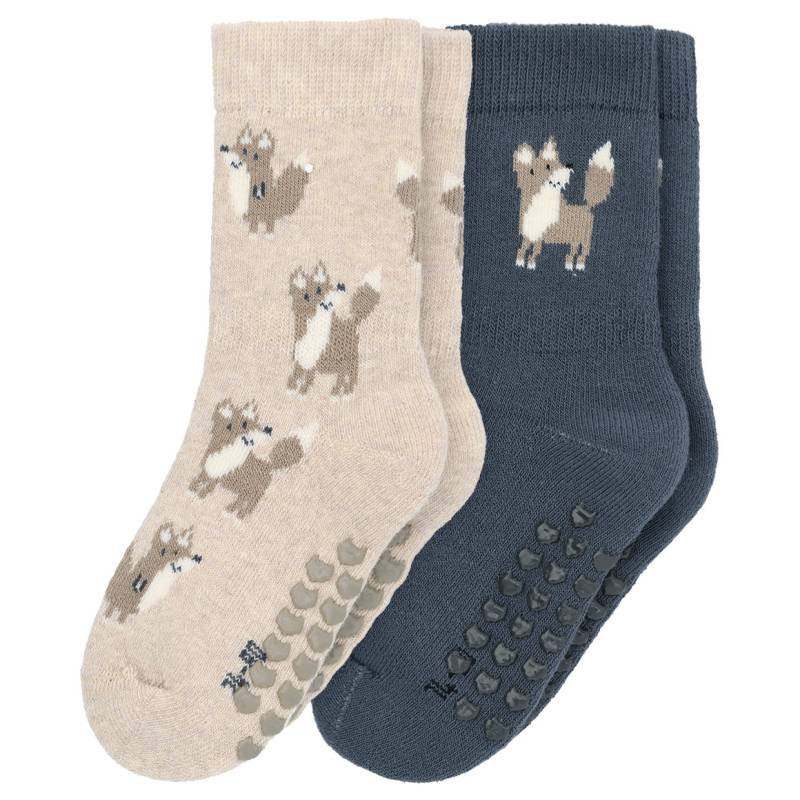 2 Paar Baby Stoppersocken mit Bio-Baumwolle von Topomini