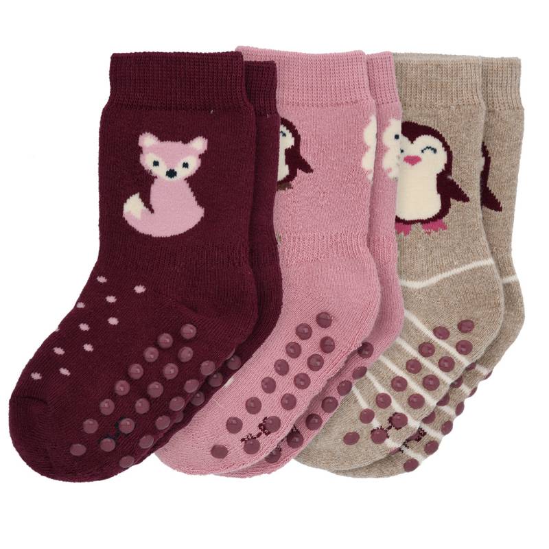 2 Paar Baby Stoppersocken mit Tier-Motiven 2 Paar Baby Stoppersocken mit Tier-Motiven von Topomini