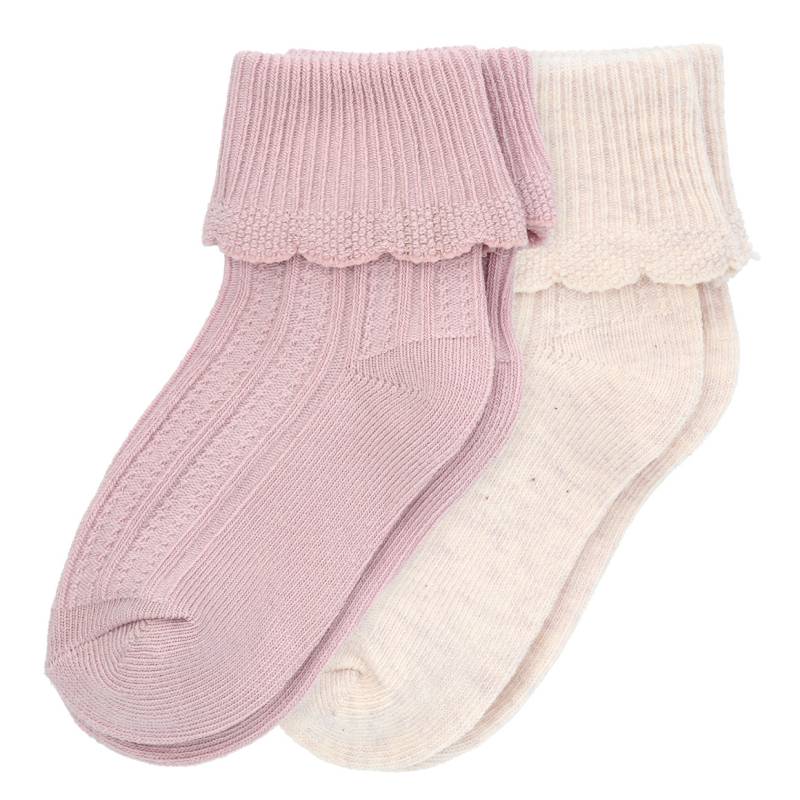 2 Paar Mädchen Socken in Ripp-Struktur von Topomini