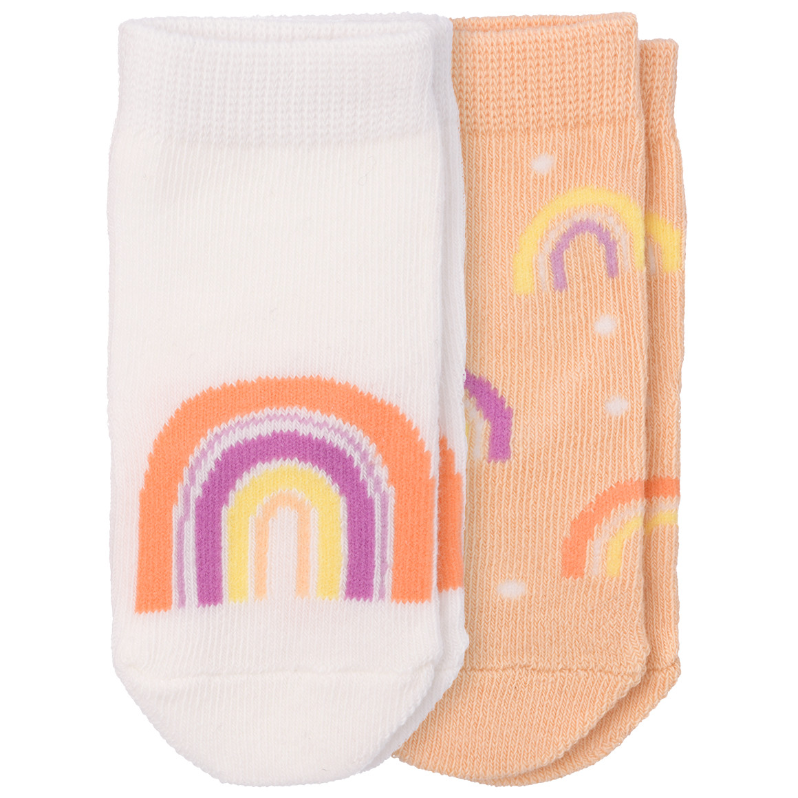 2 Paar Newborn Socken mit Regenbogen von Topomini