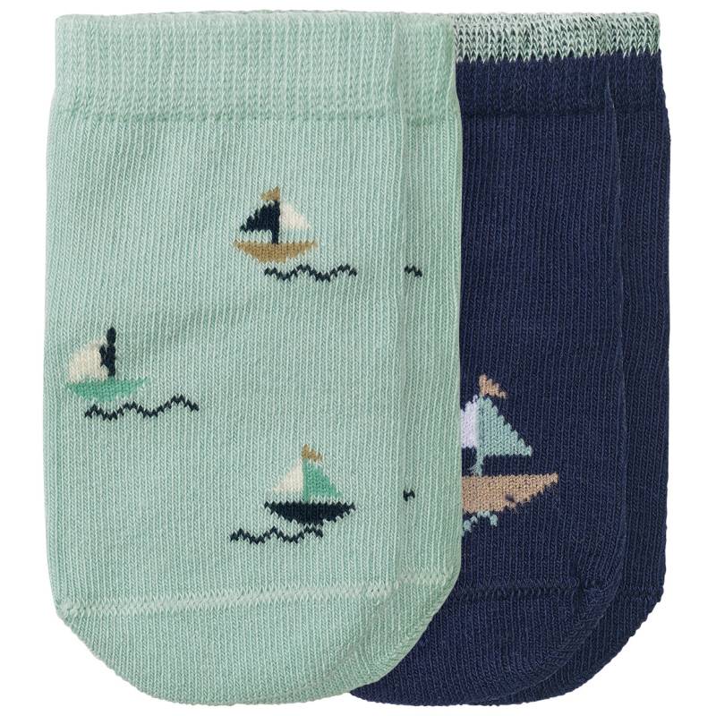 2 Paar Newborn Socken mit Segelschiffen von Topomini