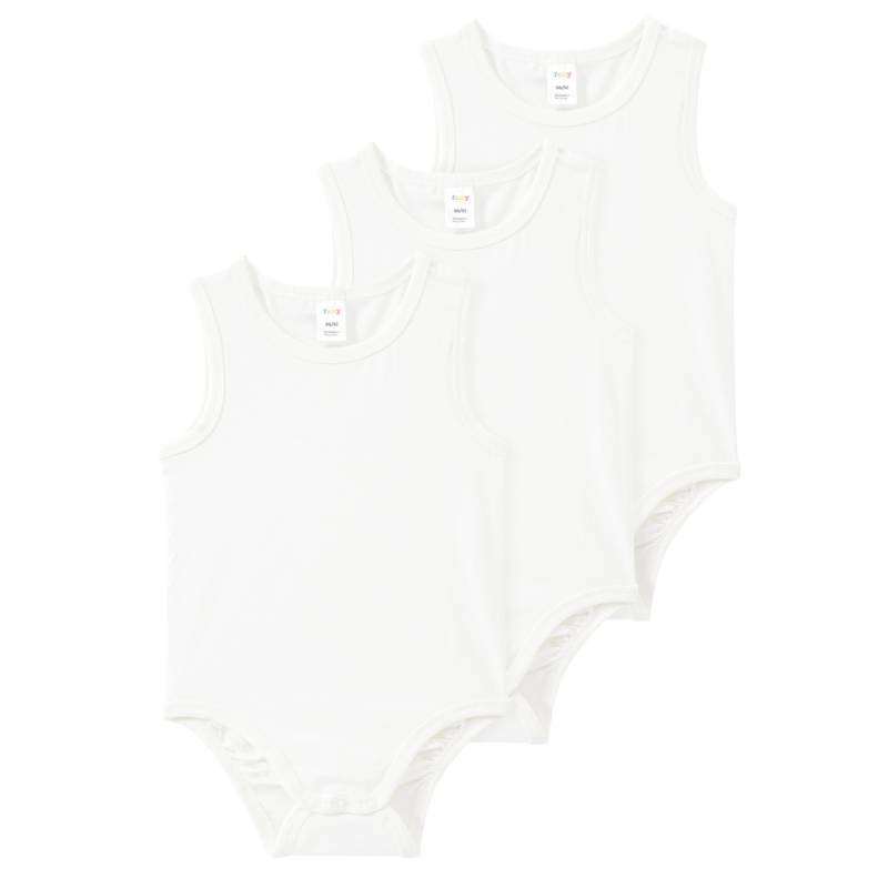 3 Baby Bodys in Unifarben von Topomini