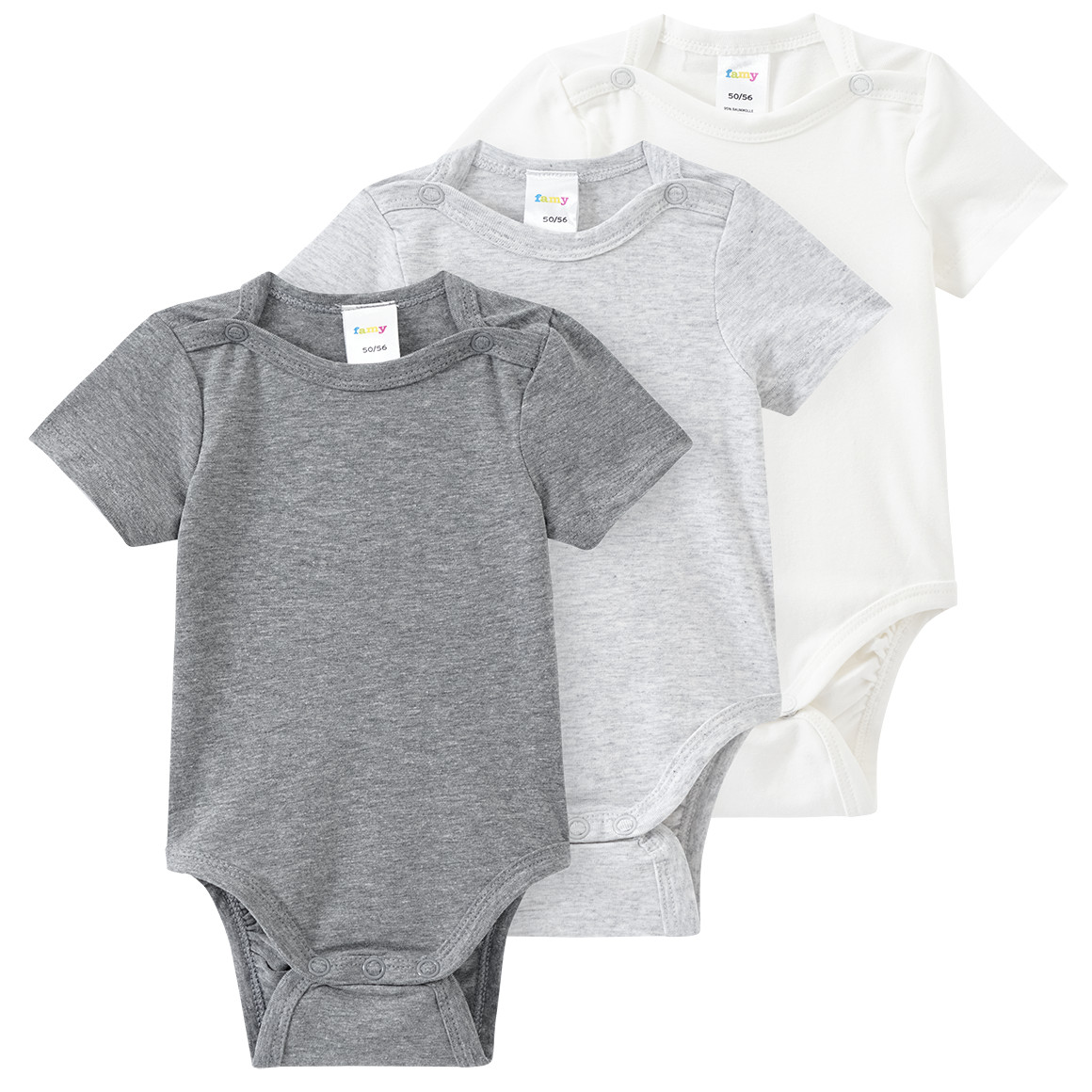 3 Baby Bodys in verschiedenen Farben 3 Baby Bodys in verschiedenen Farben von Topomini