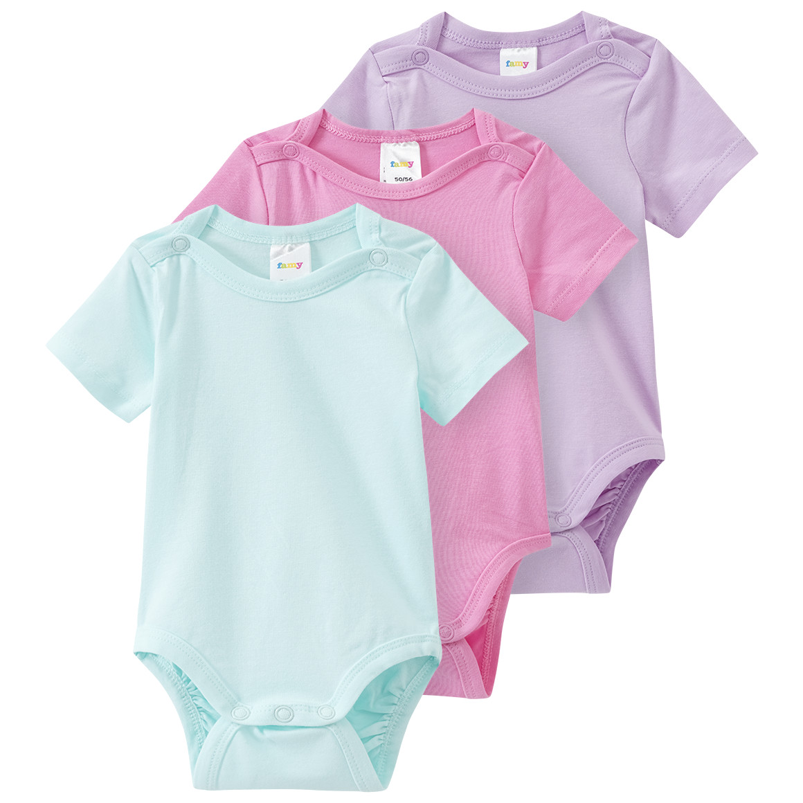 3 Baby Bodys in verschiedenen Farben 3 Baby Bodys in verschiedenen Farben von Topomini