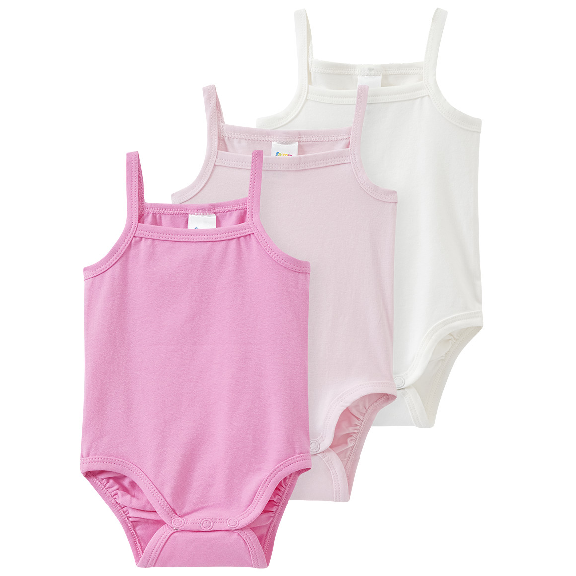 3 Baby Bodys in verschiedenen Farben 3 Baby Bodys in verschiedenen Farben von Topomini