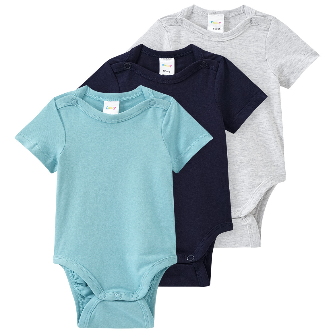 3 Baby Bodys in verschiedenen Farben 3 Baby Bodys in verschiedenen Farben von Topomini