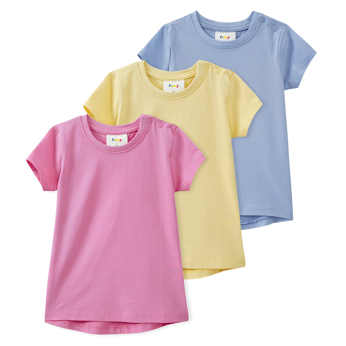 3 Baby T-Shirts im Basic-Look 3 Baby T-Shirts im Basic-Look von Topomini
