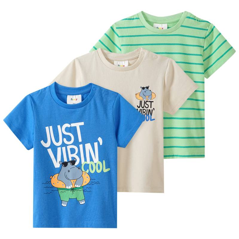 3 Baby T-Shirts in verschiedenen Dessins von Topomini