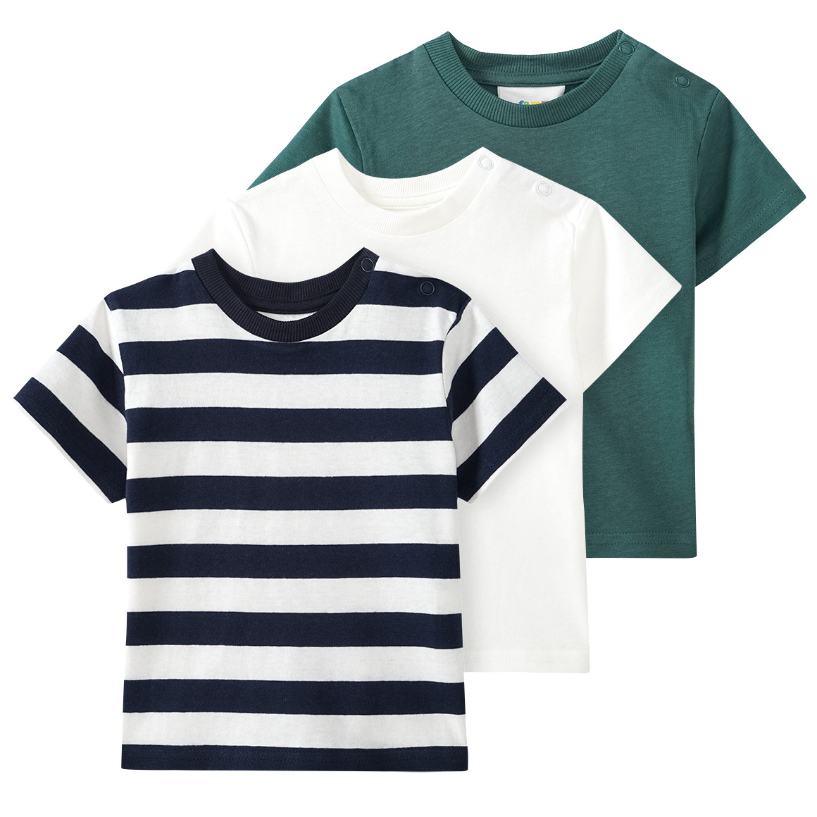 3 Baby T-Shirts in verschiedenen Dessins von Topomini