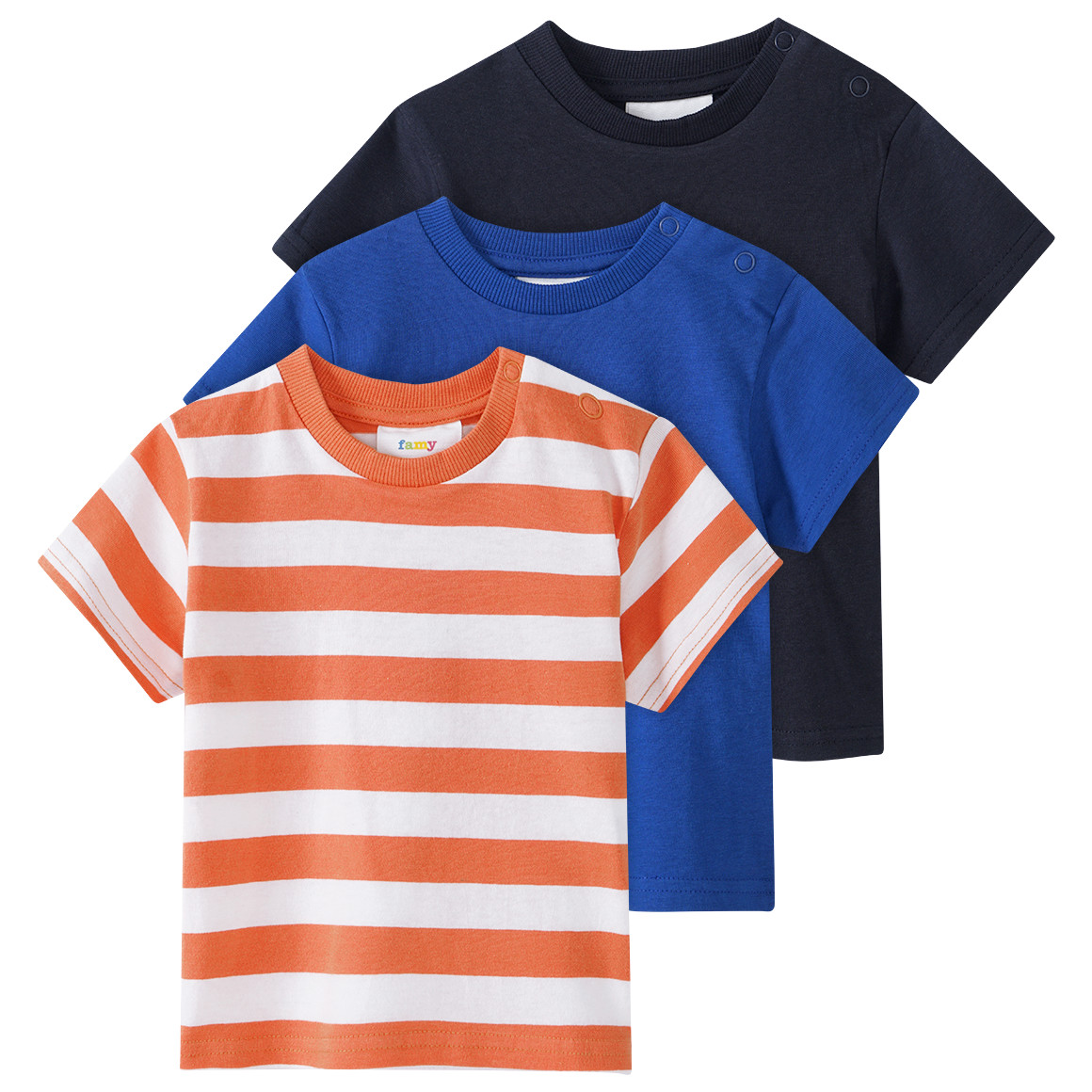 3 Baby T-Shirts in verschiedenen Dessins von Topomini