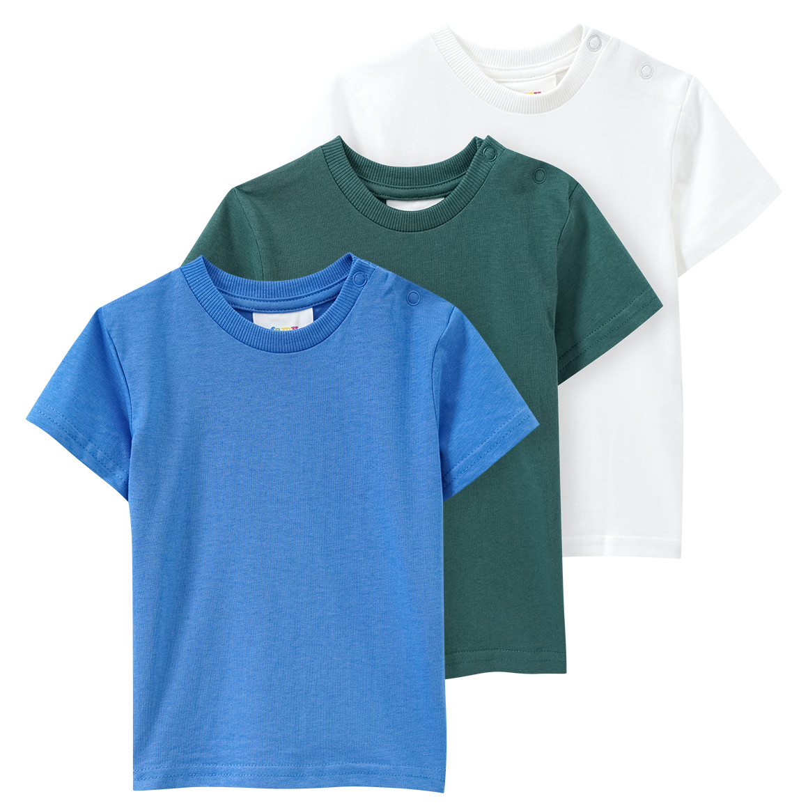3 Baby T-Shirts unifarben von Topomini