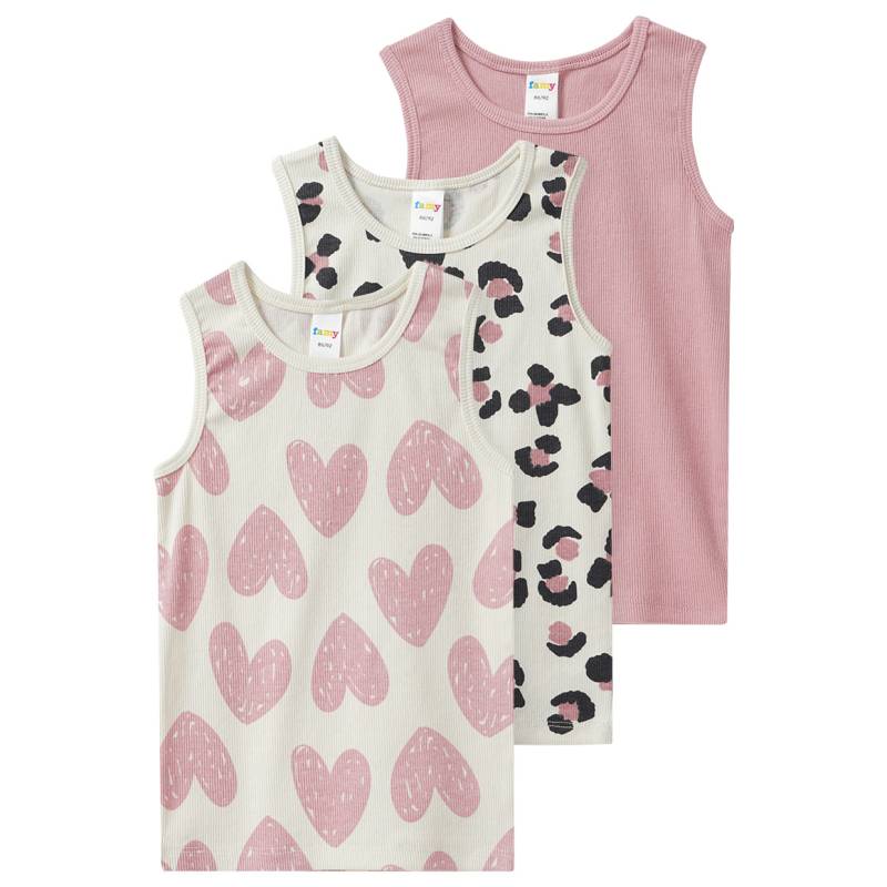 3 Baby Unterhemden mit Rippstruktur von Topomini
