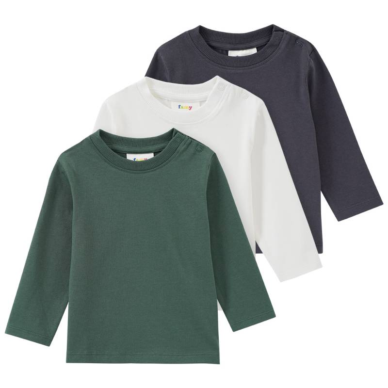 3 Jungen Langarmshirts im Basic-Look von Topomini
